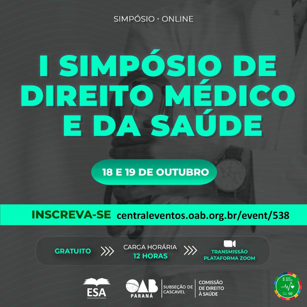 I Simpósio de Direito Médico e da Saúde